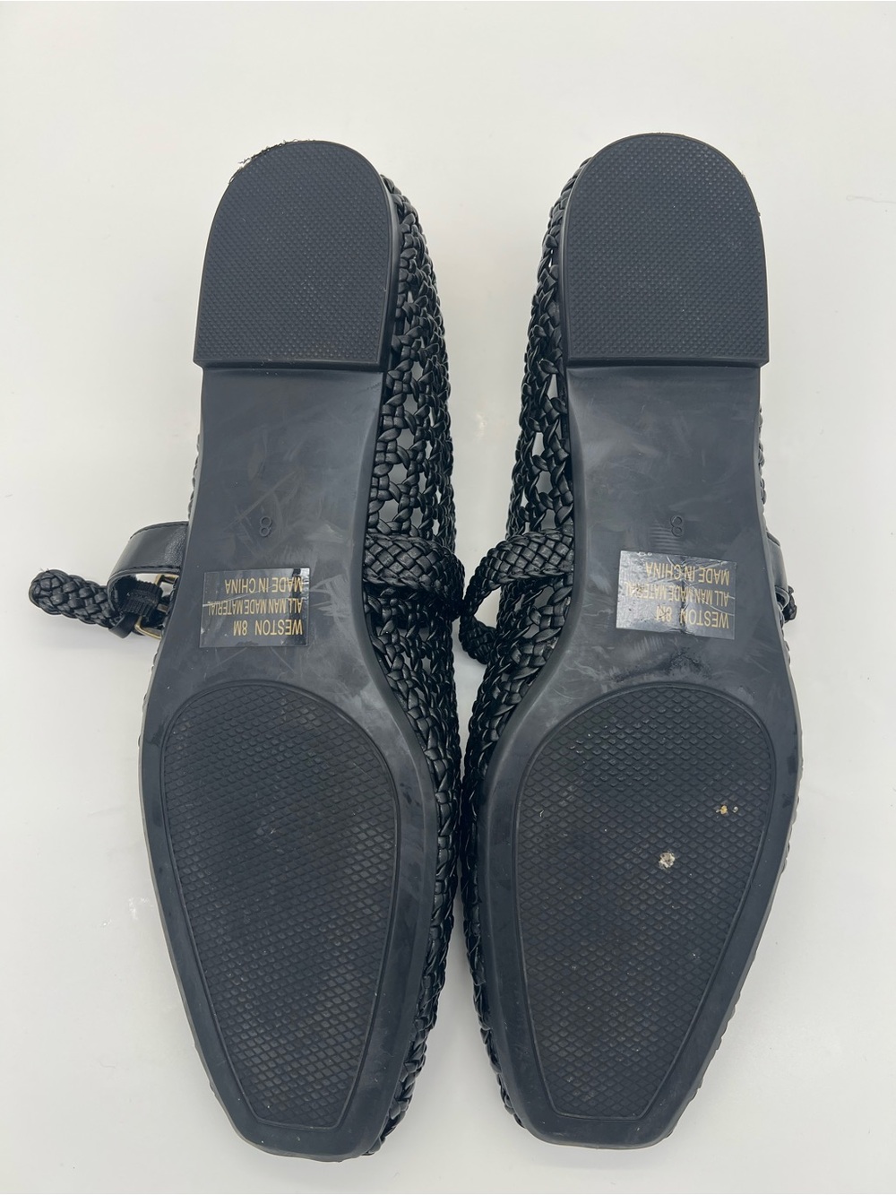 Cushionaire Weston Black Woven Mary Jane Flats size 8 - Picture 7 of 8